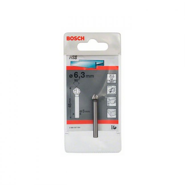 Зенкер Bosch HSS M3, 6,3x45 мм (2608597504)