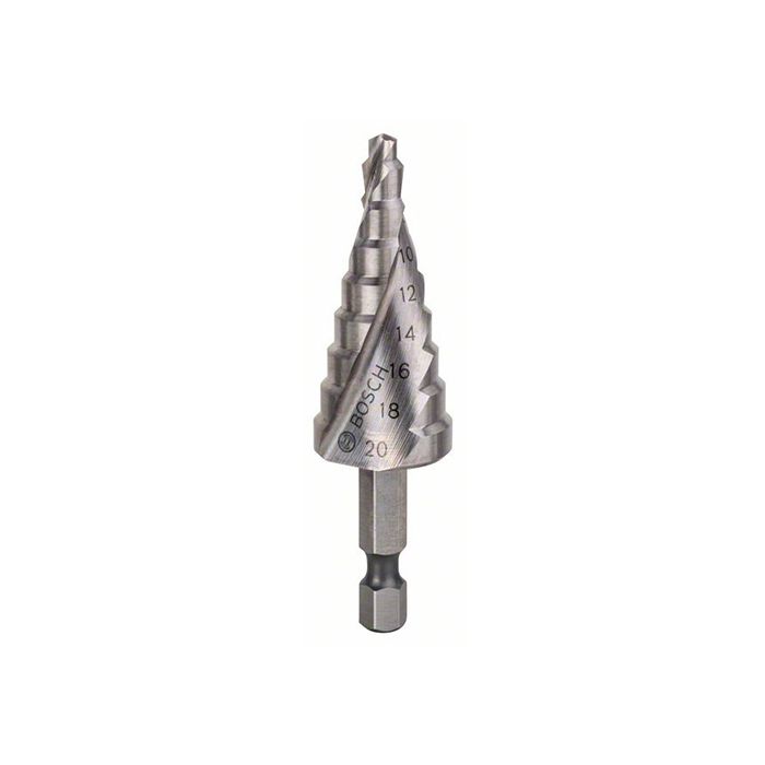 Сверло ступенчатое Bosch HSS HEX 1/4" (9 ступ.) 4-20 мм (2608597524)