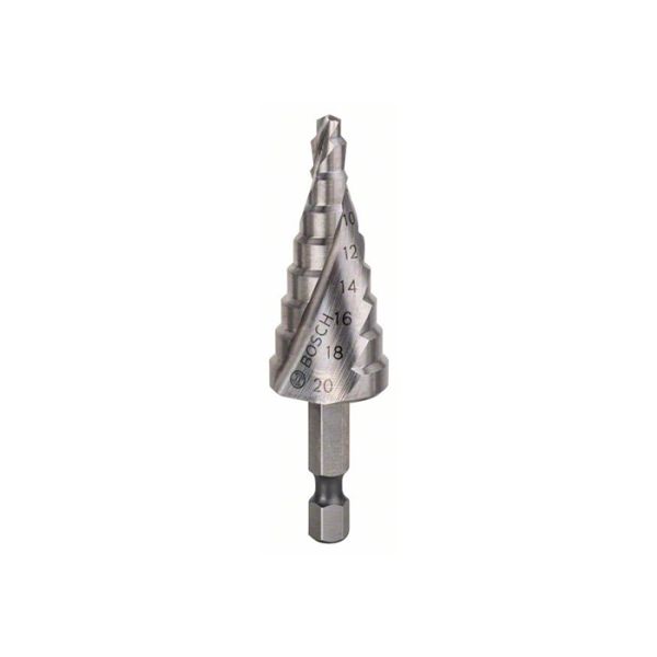Сверло ступенчатое Bosch HSS HEX 1/4" (9 ступ.) 4-20 мм (2608597524)