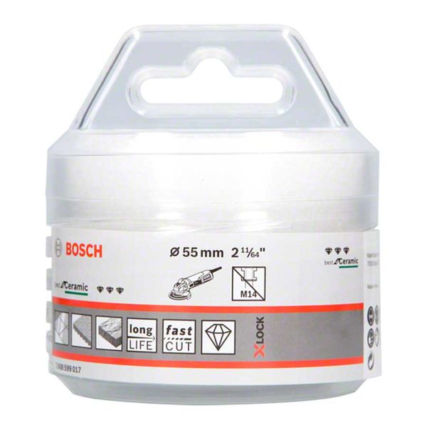 Алмазна коронка Bosch X-Lock Dry Speed Best for Ceramic, 55x35 мм (2608599017)