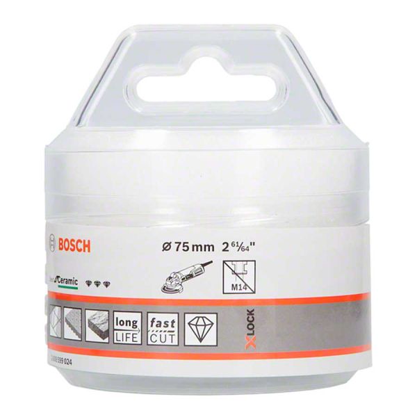 Алмазна коронка Bosch X-Lock Dry Speed Best for Ceramic, 75x35 мм (2608599024)