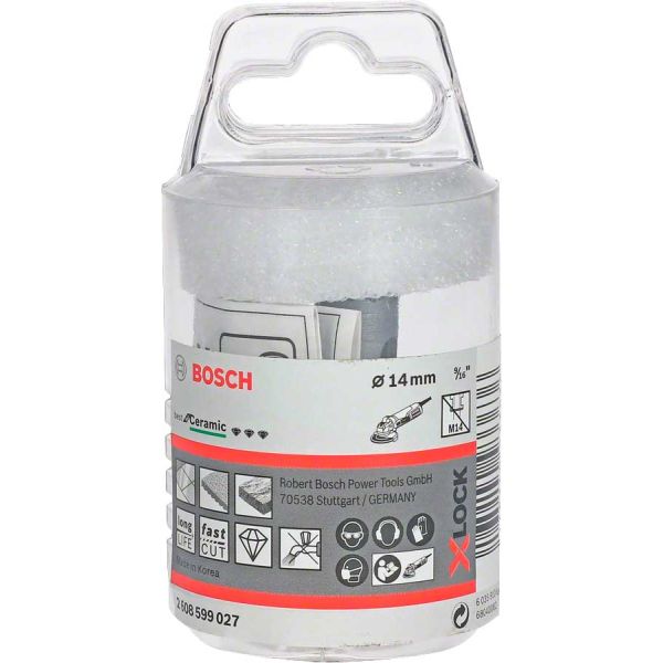 Алмазна коронка Bosch X-Lock Dry Speed Best for Ceramic, 14x30 мм (2608599027)