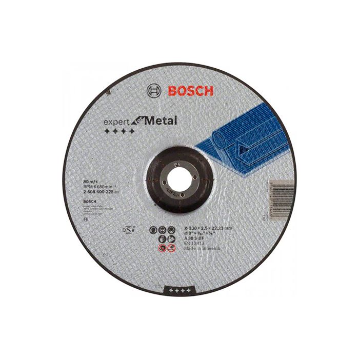 Круг отрезной Bosch Expert for Metal выпуклый 230x2,5 мм (2608600225)