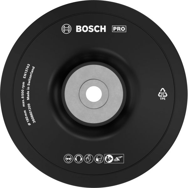 Опорна тарілка Bosch PRO Backing Pad м’яка, 180 мм, M14 (2608601209)