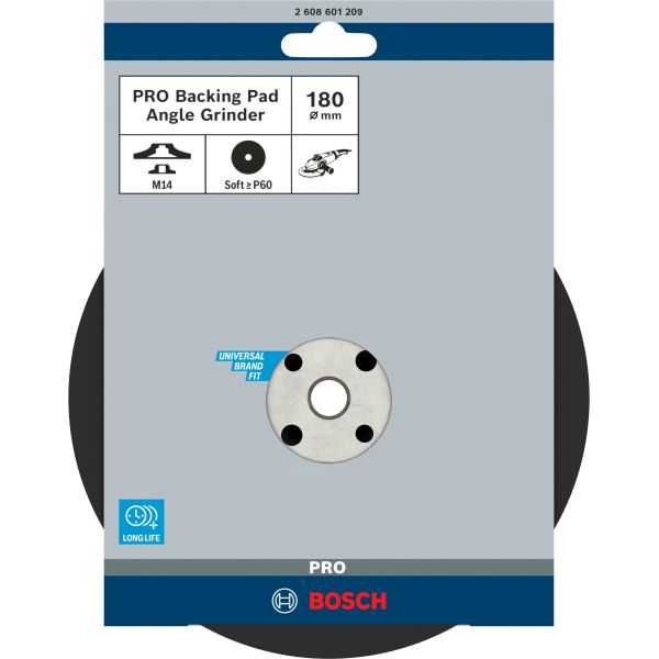 Опорна тарілка Bosch PRO Backing Pad м’яка, 180 мм, M14 (2608601209)