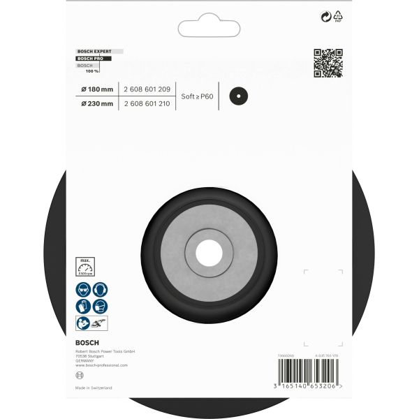 Опорна тарілка Bosch PRO Backing Pad м’яка, 180 мм, M14 (2608601209)