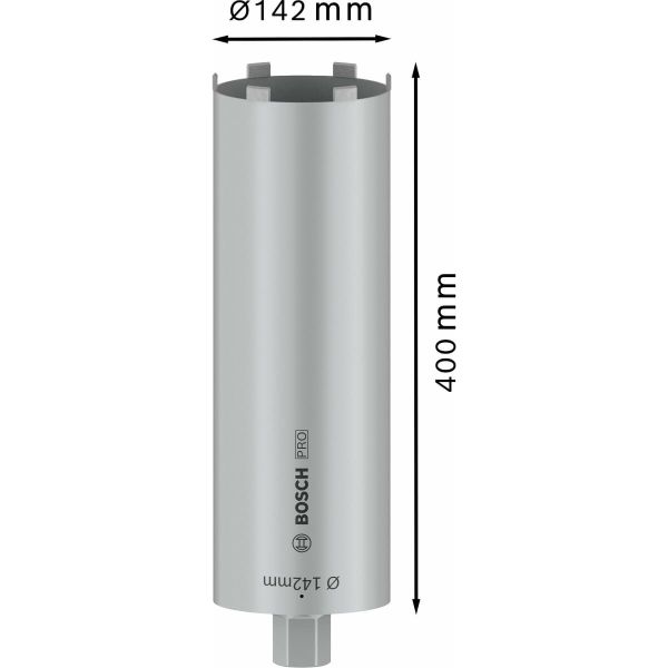 Алмазна коронка для сухого свердління Bosch PRO Core Cutter 1 1/4" UNC, 142x400 мм (2608601412)