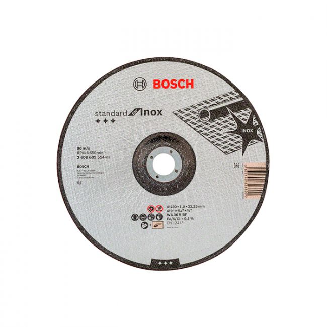 Круг отрезной Bosch Standard for Inox выпуклый 230x1,9 мм (2608601514)