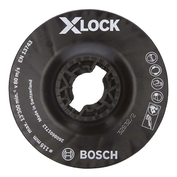 Опорна тарілка Bosch X-Lock з затискачем 115 мм середня (2608601712)