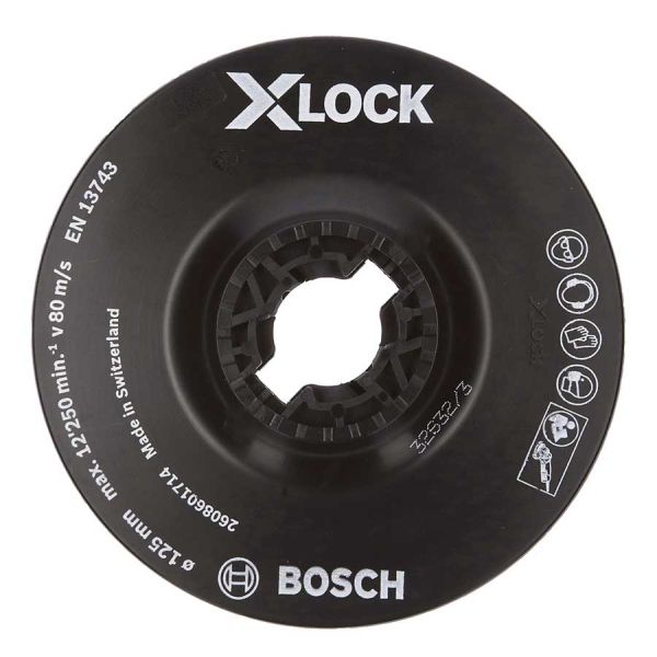 Опорна тарілка Bosch X-Lock з затискачем 125 мм м'яка (2608601714)