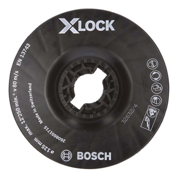 Опорна тарілка Bosch X-Lock з затискачем 125 мм середня (2608601715)