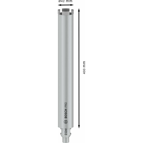 Алмазна коронка Bosch PRO Core Cutter wet, 42х400 мм, G 1/2" (2608601735)