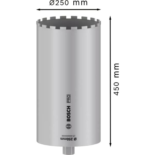 Алмазна коронка Bosch PRO Core Cutter wet 1 1/4" UNC, 250x450 мм (2608601801)