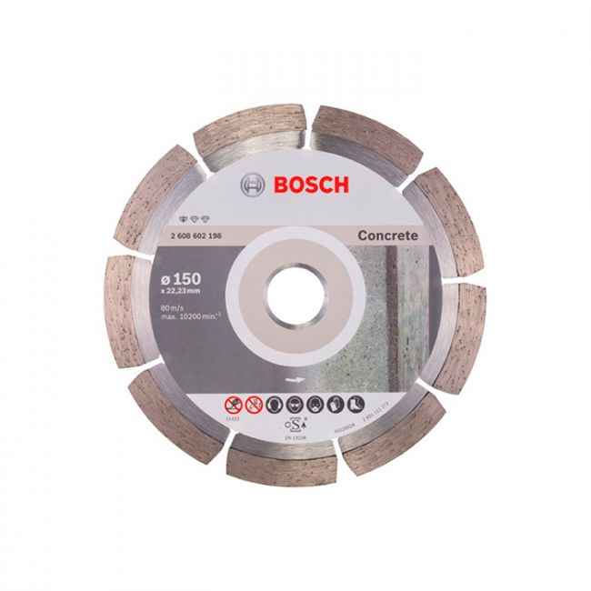 Диск отрезной алмазный по бетону Bosch 150x22,23x2 (2608602198)