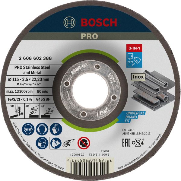 Круг 3 в 1 Bosch A 46 S BF 115?2,5 мм (2608602388)