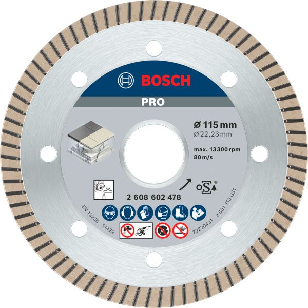 Алмазний круг Bosch Best for Ceramic Extraclean Turo 115x22,23x1,4x7 мм (2608602478)