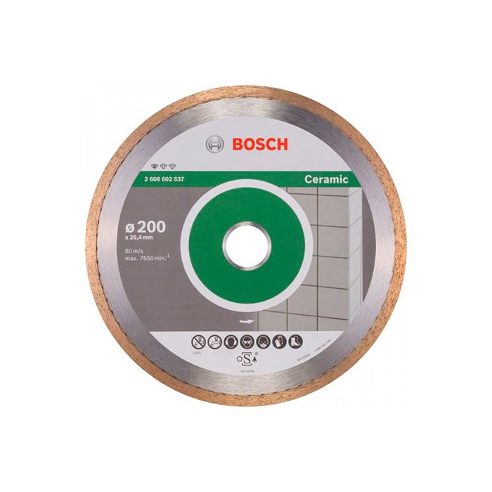 Диск отрезной алмазный по керамике Bosch 200x25,4x1,6 (2608602537)