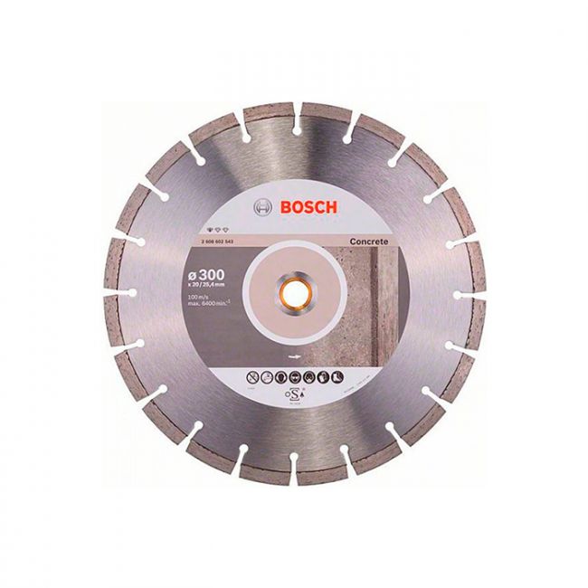 Диск отрезной алмазный по бетону Bosch 300x20/25,4x2,8 (2608602543)