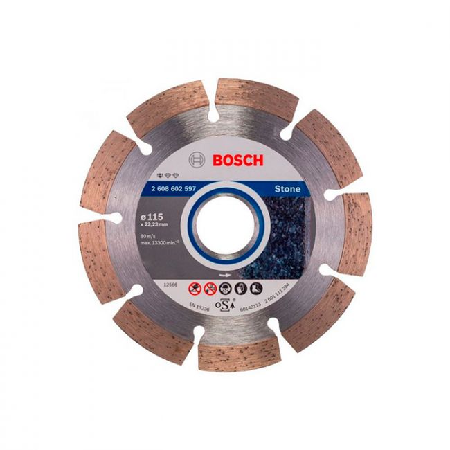 Диск отрезной алмазный по камню Bosch 115x22,23x1,6 (2608602597)