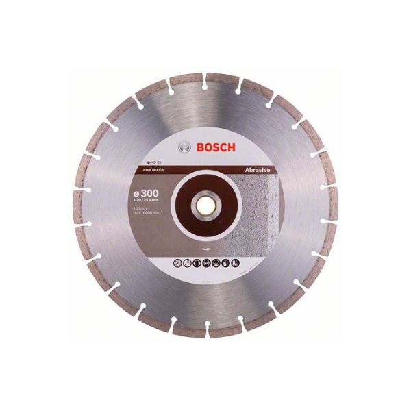 Диск отрезной алмазный по абразиву Bosch 300x20/25,4x2,8 (2608602620)