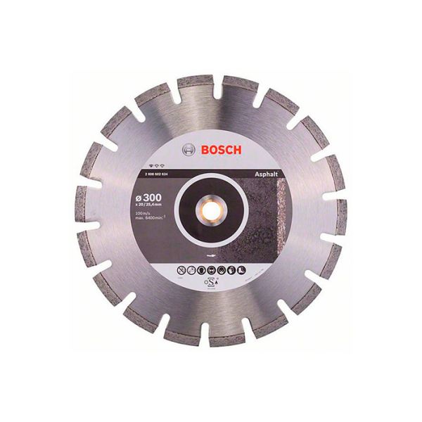 Диск отрезной алмазный по асфальту Bosch 300x20/25,4x2,8 (2608602624)