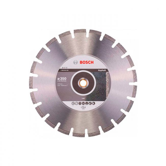 Диск отрезной алмазный по асфальту Bosch 350x20/25,4x3,2 (2608602625)