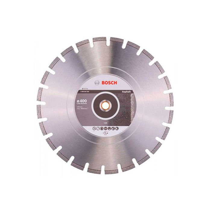 Диск отрезной алмазный по асфальту Bosch 400x20/25,4x3,6 (2608602626)