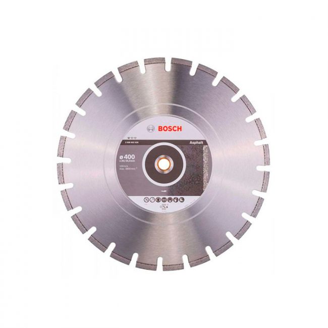 Диск отрезной алмазный по асфальту Bosch 400x20/25,4x3,6 (2608602626)