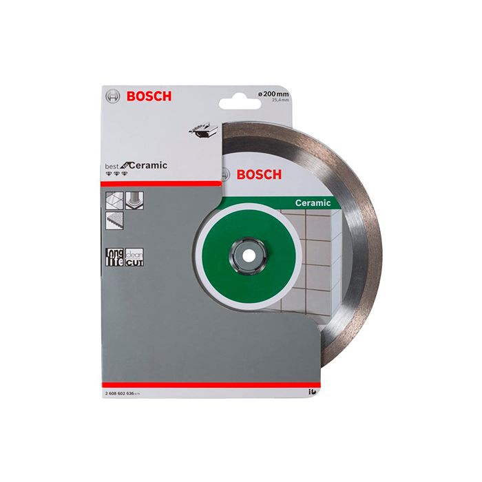 Диск отрезной алмазный по керамике Bosch 200x25,4x2,2 (2608602636)