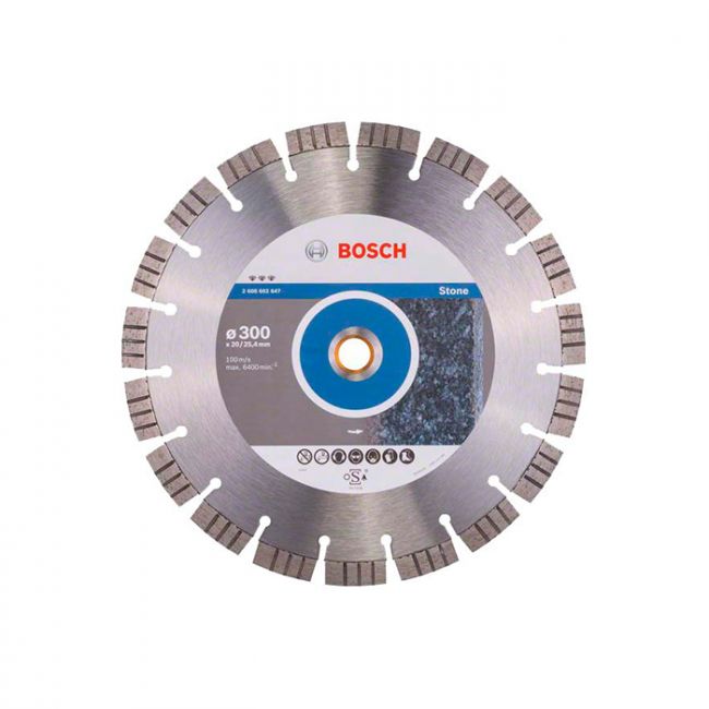 Диск отрезной алмазный по камню Bosch 300x20/25,4x2,8 (2608602647)