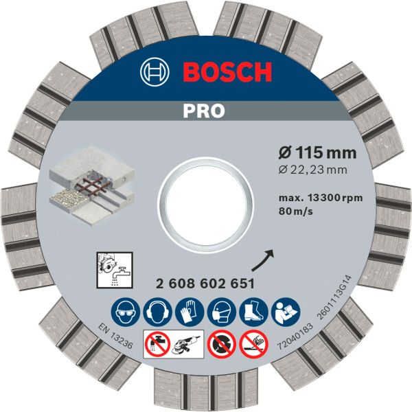 Алмазний круг Bosch Best for Concrete 115x22.23x2.2x12 мм (2608602651)