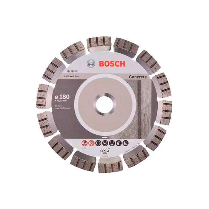Диск отрезной алмазный по бетону Bosch 180x22,23x2,4 (2608602654)