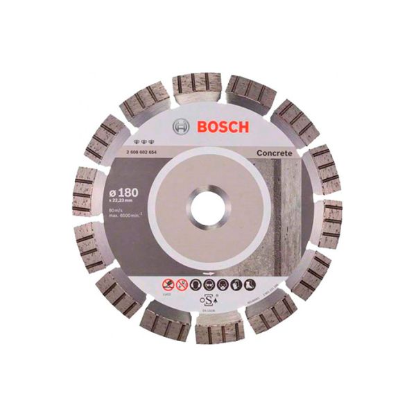 Диск отрезной алмазный по бетону Bosch 180x22,23x2,4 (2608602654)