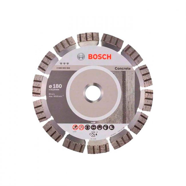 Диск отрезной алмазный по бетону Bosch 180x22,23x2,4 (2608602654)