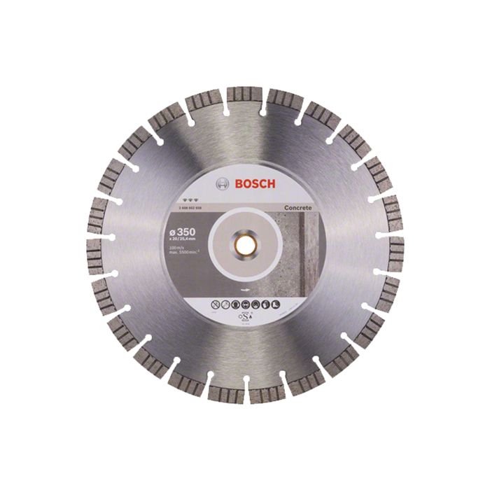 Диск отрезной алмазный по бетону Bosch 350x20/25,4x3,2 (2608602658)
