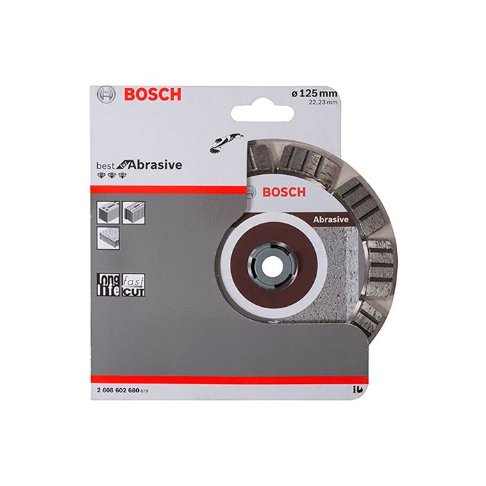 Диск отрезной алмазный по абразиву Bosch 125x22,23x2,2 (2608602680)