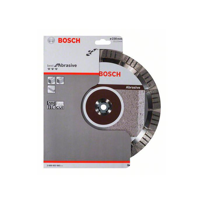 Диск отрезной алмазный по абразиву Bosch 230x22,23x2,4 (2608602683)
