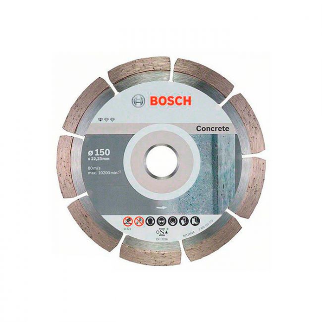 Диск отрезной алмазный по бетону Bosch Standard for Concrete 150x22.2x2 мм (10 шт) (2608603241)