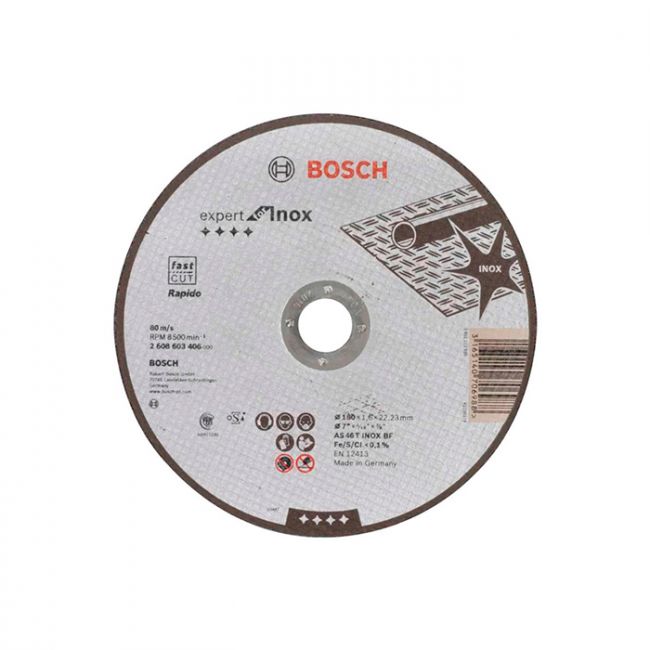 Круг отрезной Bosch Expert for Inox прямой 180x1,6 мм (2608603406)