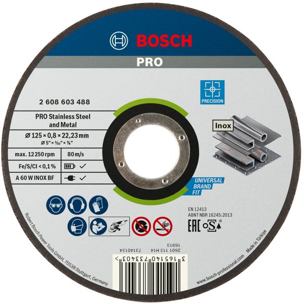 Круг відрізний Bosch Best for Inox 125?0,8 мм (2608603488)