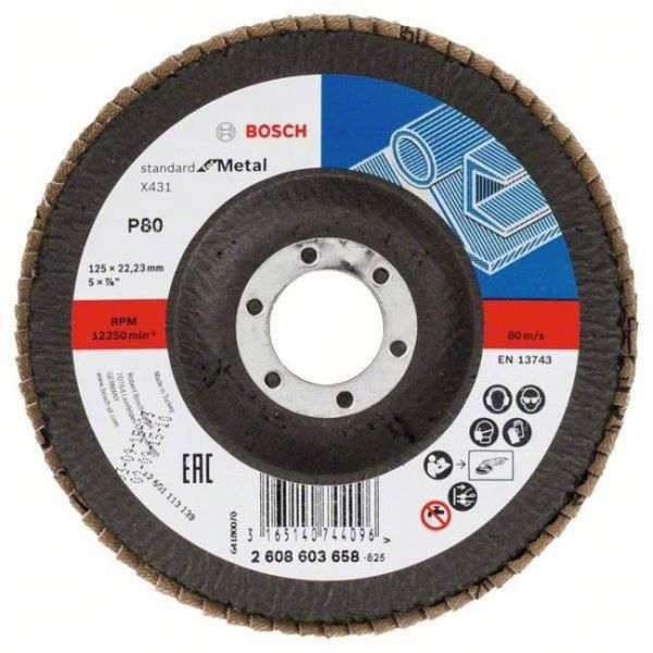 Пелюстковий шліфкруг Bosch Standard for Metal, 125 мм, 120 (2608603659)
