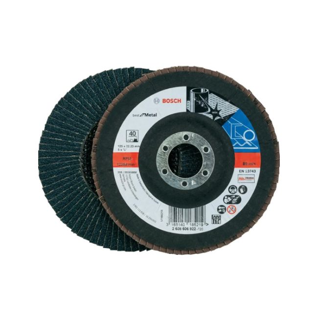 Круг шліфувальний BOSCH X571 125 мм P-120 пелюстковий, метал (2608607320)