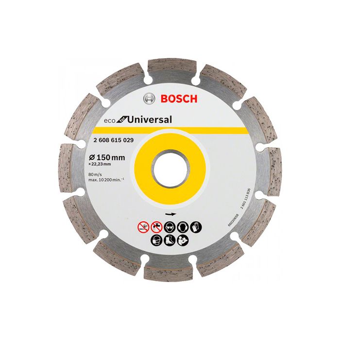 Диск отрезной алмазный Bosch ECO for Universal Segmented 150x22.2x2.1 мм (2608615029)
