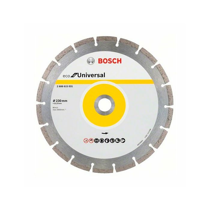 Диск отрезной алмазный Bosch ECO for Universal Segmented 230x22.2x2.6 мм (10 шт) (2608615044)