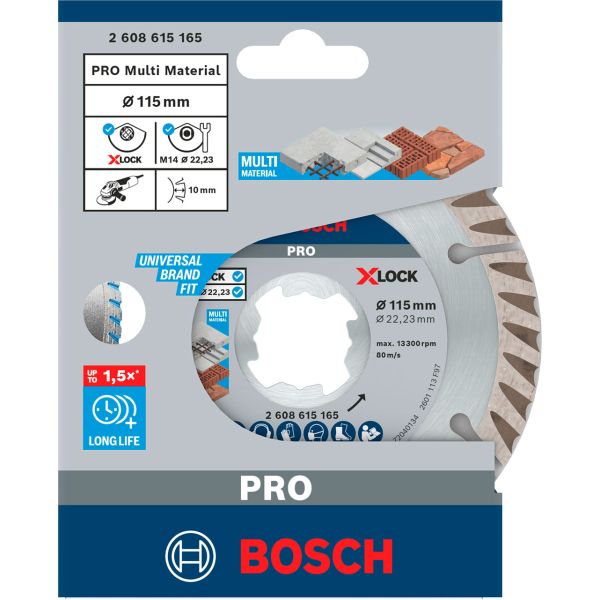 Алмазний диск Bosch X-Lock Standard for Universal 115x22,23x2x10 мм (2608615165)