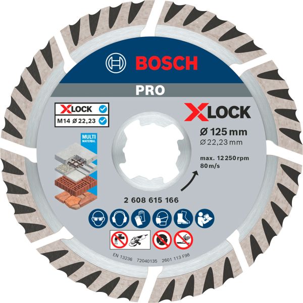 Алмазний диск Bosch X-Lock Standard for Universal 125x22,23x2x10 мм (2608615166)