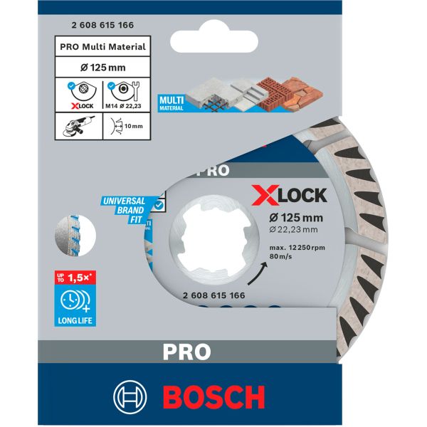 Алмазний диск Bosch X-Lock Standard for Universal 125x22,23x2x10 мм (2608615166)