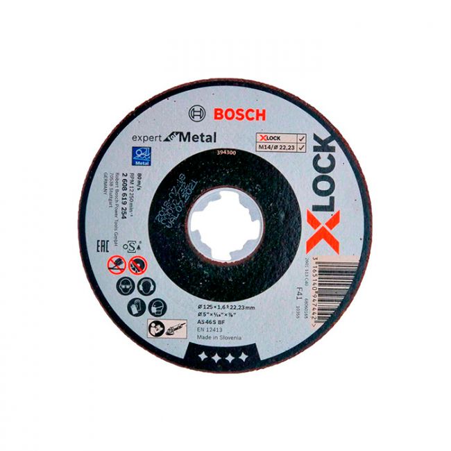 Круг отрезной Bosch X-Lock Expert for Metall 125х1,6х22,23 мм (2608619254)