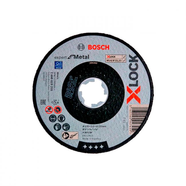 Круг отрезной Bosch X-Lock Expert for Metall 125х2,5х22,23 мм (2608619255)