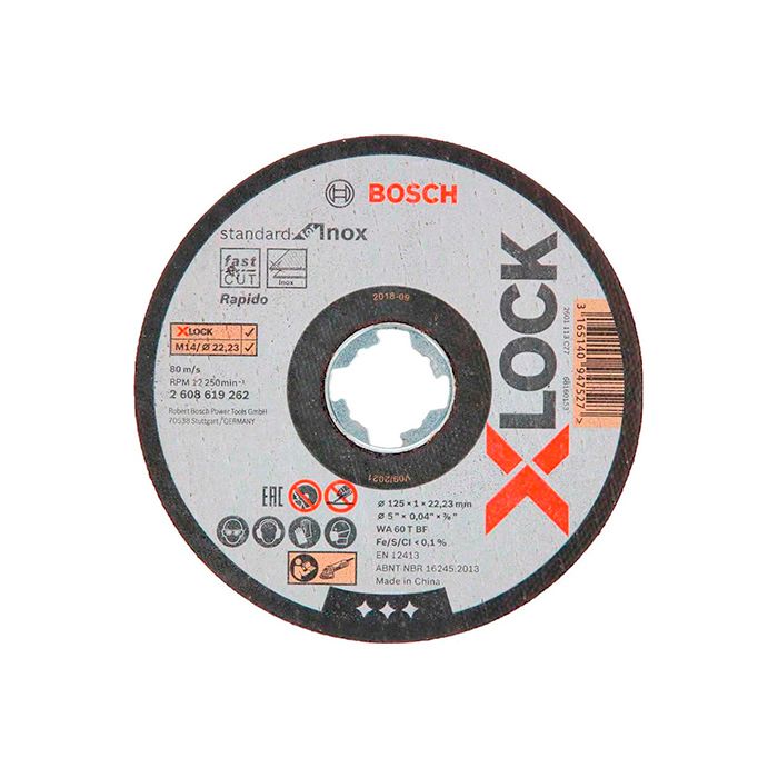 Круг отрезной Bosch X-Lock Standard for Inox 125х1х22,23 мм (2608619262)